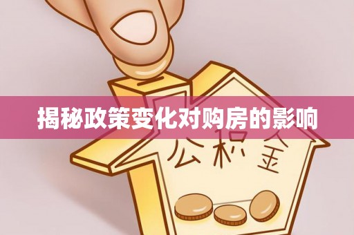 潼南揭秘政策变化对购房的影响